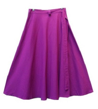 Wrap Skirt - Solid Print (Plum) - CeCe Fashion Boutique