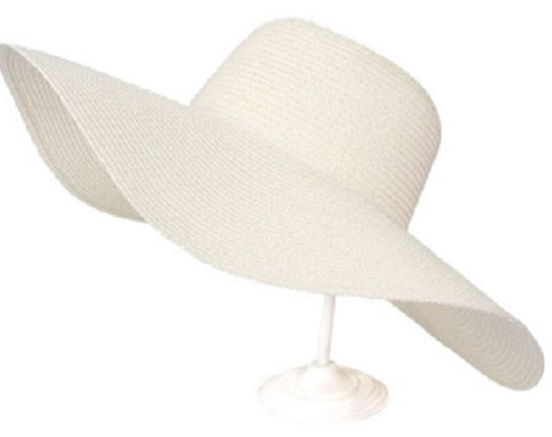 Solid Wide Brim Hat - White - CeCe Fashion Boutique
