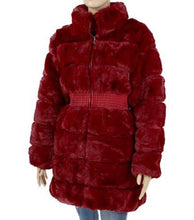 Load image into Gallery viewer, Faux Fur Coat With Elastic Waist Band (3 Colors)
