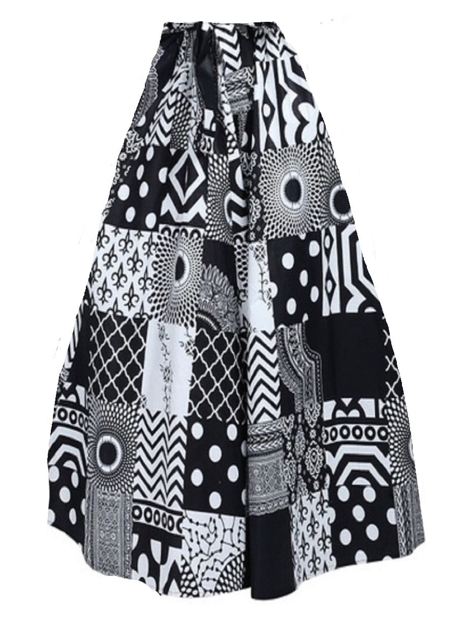 Maxi Ankara Wax Cotton Skirt - Style IZX - CeCe Fashion Boutique